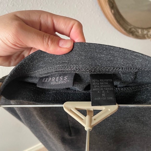 Vintage 90s Off Duty Model Grey Office Siren Mini Skirt - Picture 3 of 6